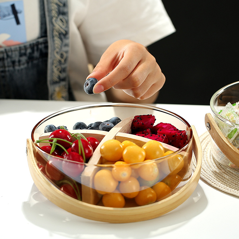 Cesta de almacenamiento nórdica de gran capacidad para sala de estar, uso doméstico, cubo para frutas de bar, bandeja para vino de cristal, bandeja para frutas y verduras