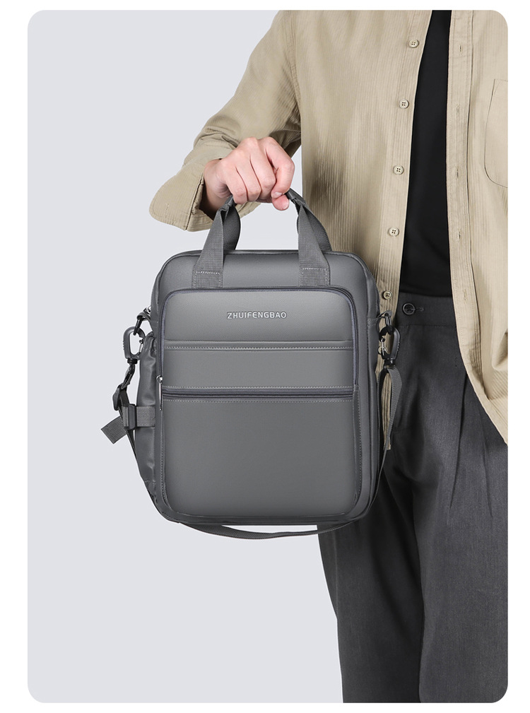 The new 2024 high-end briefcase, large-capacity casual sports single-shoulder bag, simple men's style, water-resistant crossbody undefined