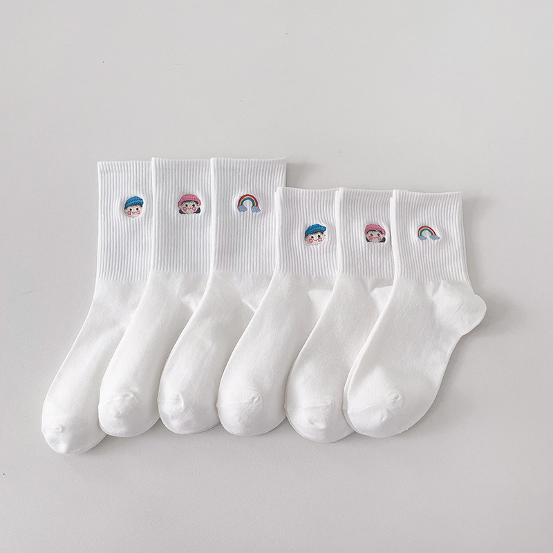 Fall/Winter 21 New Embroidered Japanese Cartoon Characters in Long Tube College Fashion Socks Women's Cotton Piled Socks Children Fall/Winter 21 New Embroidered Japanese Cartoon Characters in Long Tube College Fashion Socks Women's Cotton Piled Socks Children