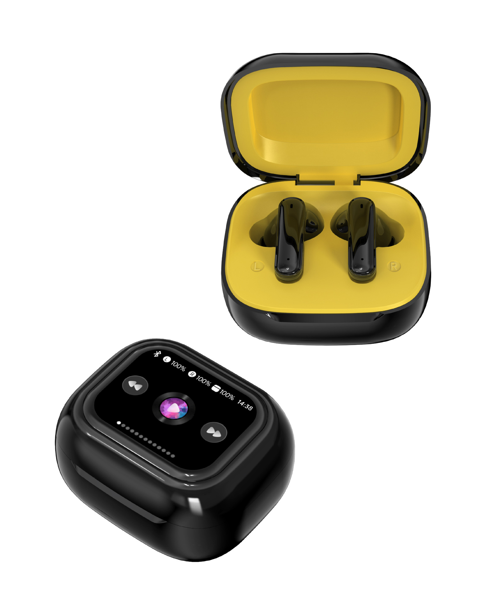 Nuevos auriculares Bluetooth inalámbricos con pantalla a color ENC con reducción de ruido, auriculares inteligentes con alta calidad de sonido en la oreja, duración de la batería de larga duración