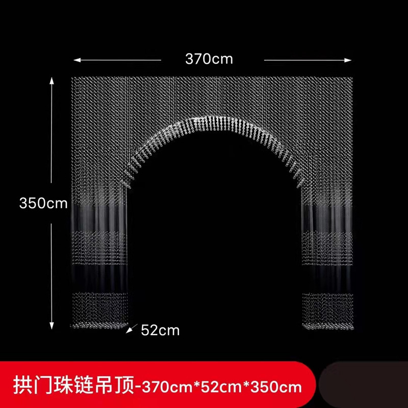 Crystal pineapple beads arch wedding gift props new wedding auditorium stage finished ceiling creative decoration simulation flowers