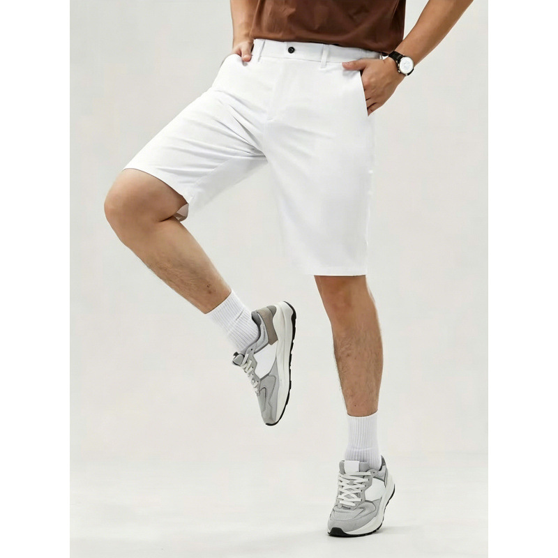 2026 Cross-border Men's Solid Color Casual Shorts Business Golf Sports Shorts Quick-dry Thin Candy Color Men's Shorts