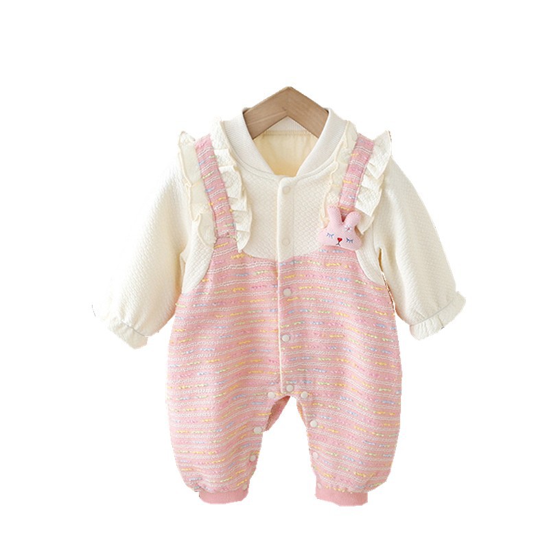 Nuevo estilo para bebés y niños pequeños, ropa para niños, niñas, mamelucos, primavera y otoño, recién nacidos, mameluco de otoño e invierno súper lindo