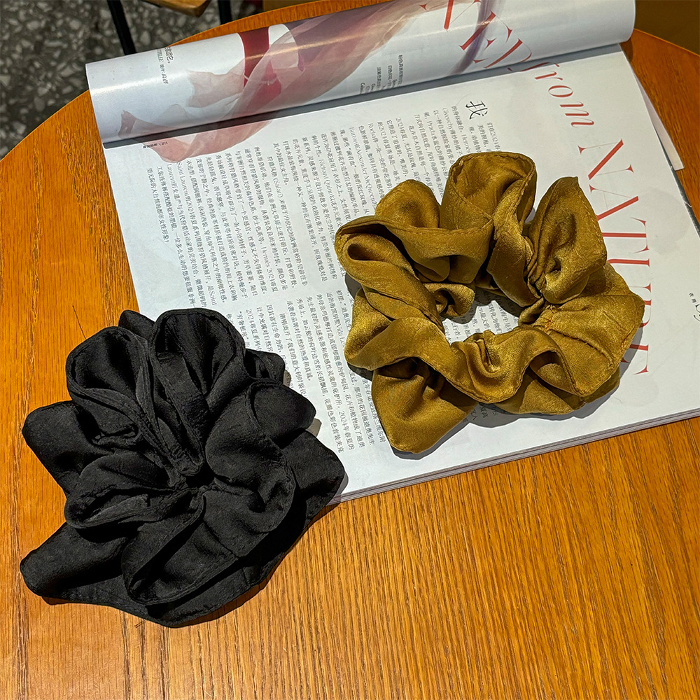 Elegant Satin Scrunchie Versatile Fabric Hair Tie For Women_voghion.com