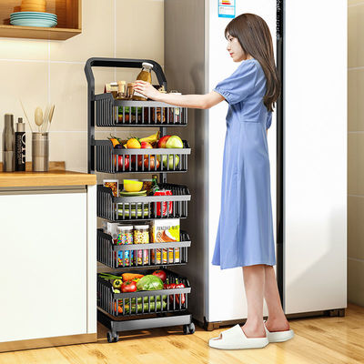 厨房蔬菜置物架落地多层卡扣式菜篮子收纳架多功能放水果储物架子|ms