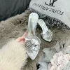 Серебристый (тонкий каблук 8 см)