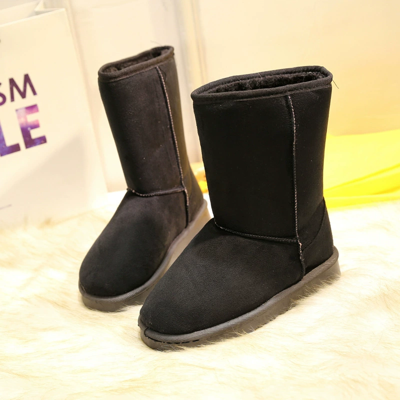 Fleece‑lined low winter boots, Korean style, warm plush lining, sizes 36–44