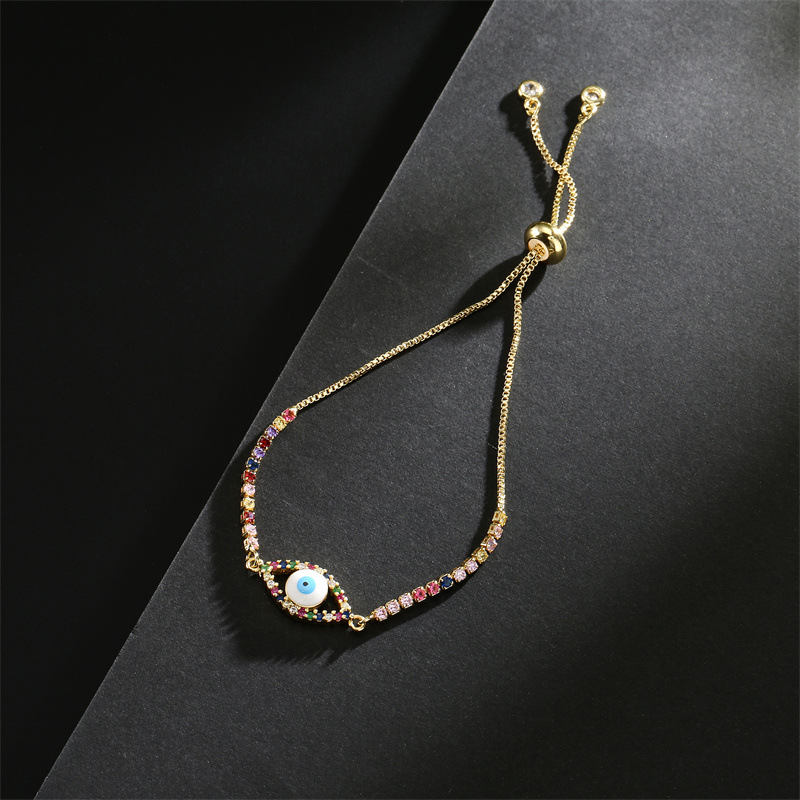 Fashion Eye Copper Bracelets Plating Zircon Copper Bracelets