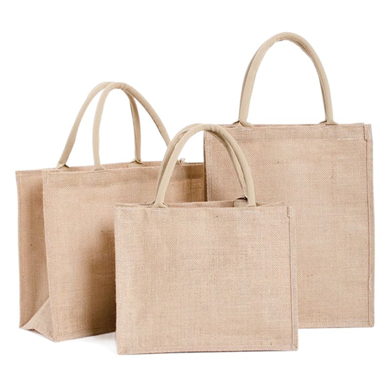 Bolso de lino No impreso en stock buen producto regalo Bolsa De yute algodón Lino Bolsa De yute bolso de lino pintado a mano DIY