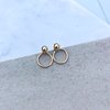 Brand earrings, fashionable metal accessory, internet celebrity, European style