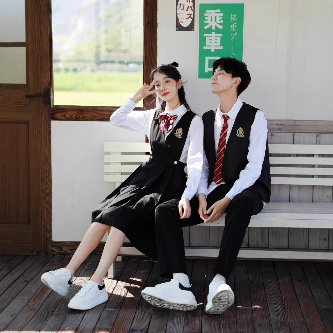 韩式校服班服套装初高中学生英伦学院风春夏毕业季女护奶裙演出服