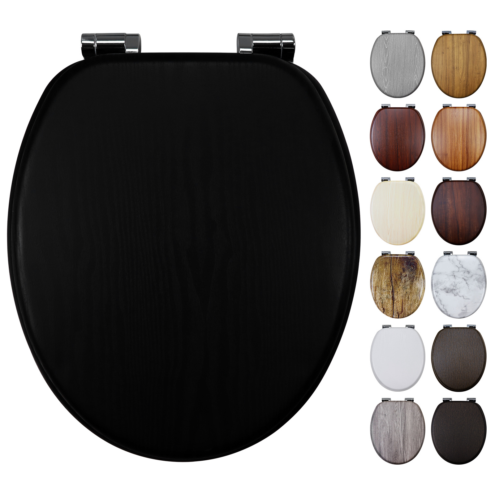 Fábrica directa placa de densidad de madera MDF cubierta de inodoro pvc placa impresa patrón de madera caída lenta image 1