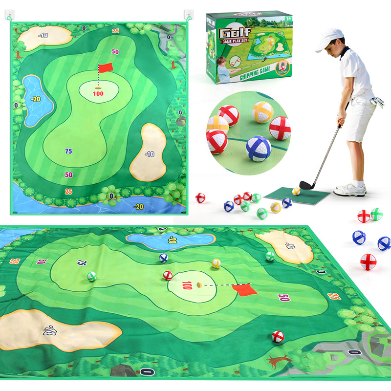 Exportación transfronteriza almohadilla de juego de golf lanzamiento bucle almohadilla de juego 3 - en - 1 juego de lanzamiento portátil de golf