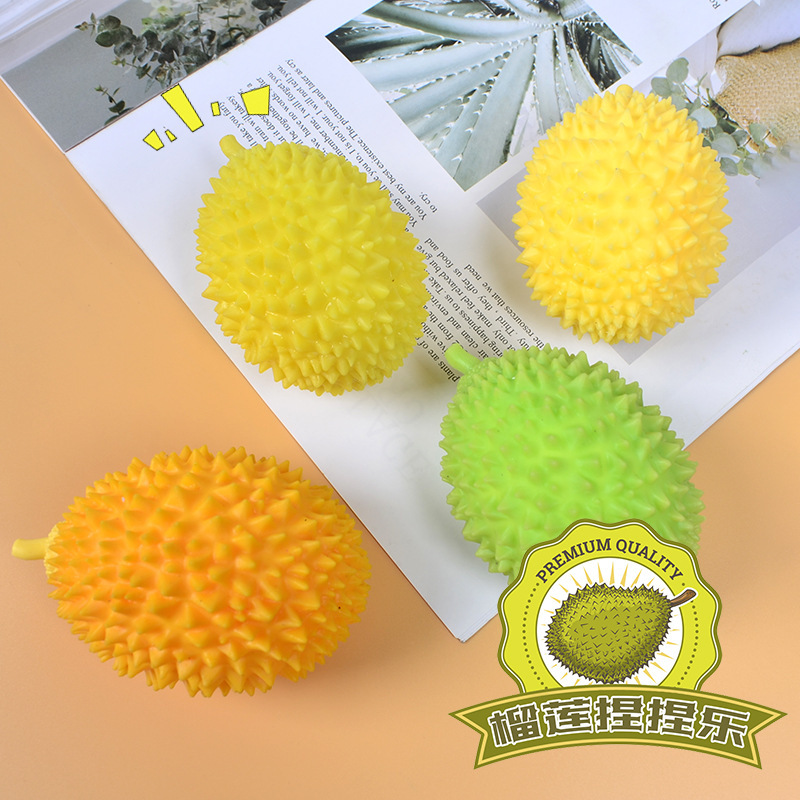 Internet-Famous Creative Durian Stress-Relief Toy, Squeeze Toy for Stress Relief, Quirky Venting Ball, Realistic Fruit Ball