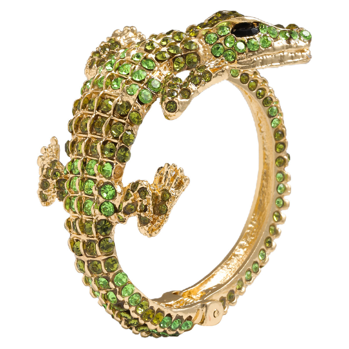 Wholesale Jewelry Exaggerated Novelty Crocodile Alloy Rhinestones Inlay Bangle display picture 6