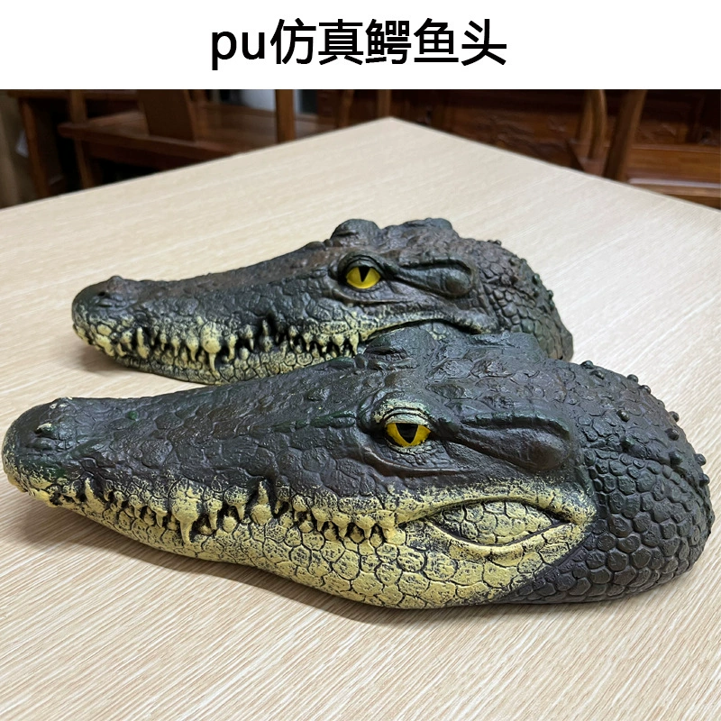 Трансграничная голова крокодила имитация воды украшение животных двор пруд плавающий парк украшение бассейна