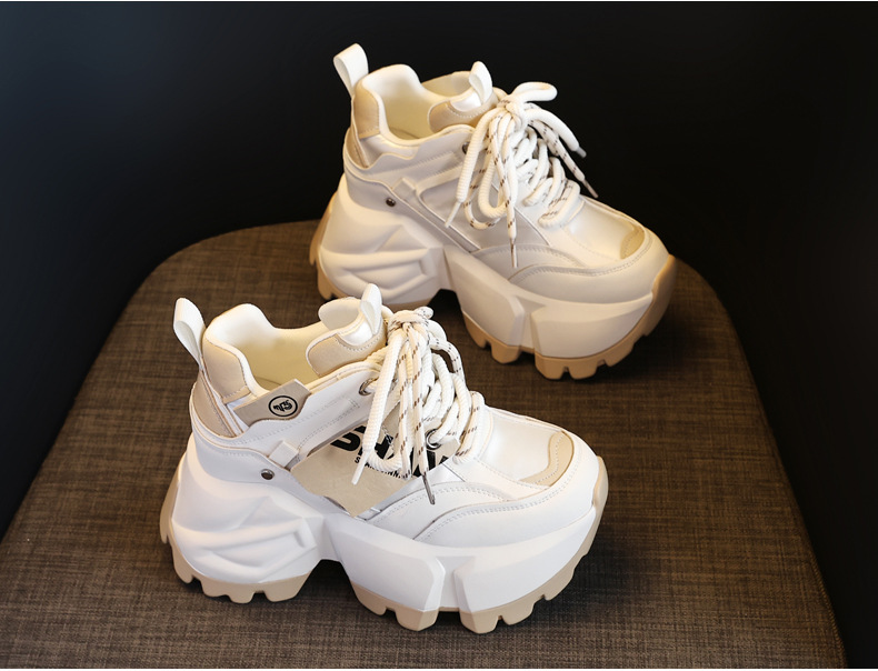 Giày sneaker chunky nữ đế dày độn cao thời trang — Màu đen chi tiết 7