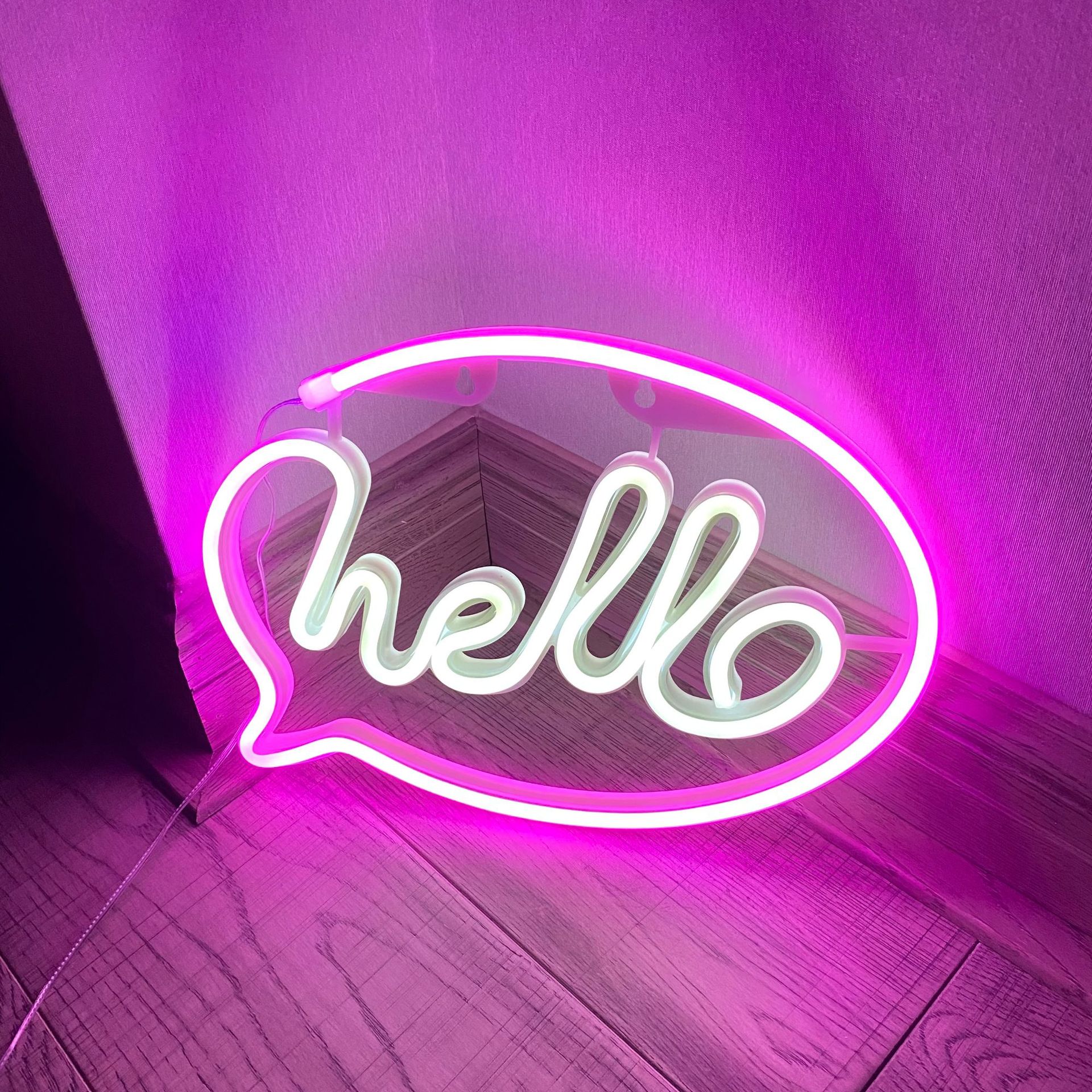 SOKKA Neon LED Shaped Light Frame HELLO Famous Influencer E-commerce Bar Restaurant Decorative LED Atmosphere Light