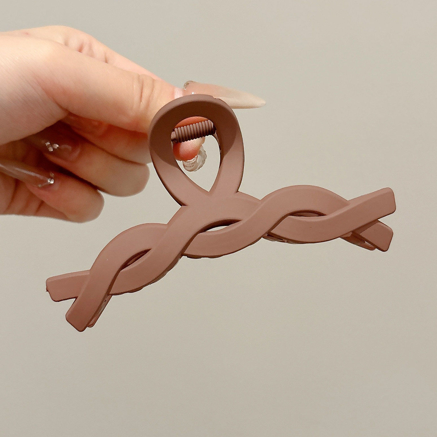 ¡Carray está limpio! 2025 nuevo clip de boca de una palabra clip de cabello anillo de cabello agarrar clip de cabello joyería mujer
