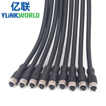 亿联m12连接器带线m8航空插头防水公母m12连接器带线m8航空插头