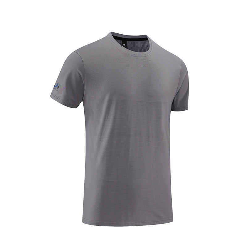 Aeróbicos grupales de primavera y verano para hombres y mujeres que ejecutan ropa de secado rápido ropa de entrenamiento más tamaño estiramiento transpirable casual Camiseta de manga corta A