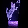 Creative table lamp for St. Valentine's Day, LED touch night light, 3D, Birthday gift, gradient, remote control