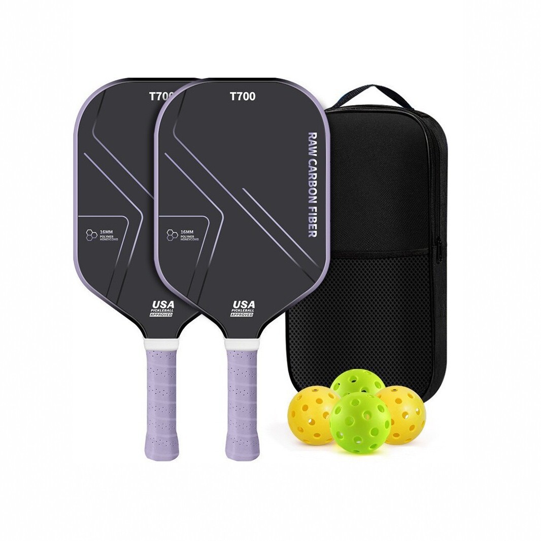 Pickleball racket carbon fiber set for adults and children, complete sports racket set including bag