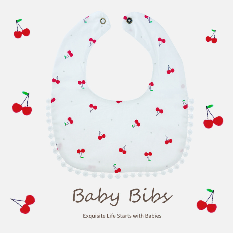 Bebé puro algodón babero bebé recién nacido impermeable floral lindo bebé y bebé suministros al por mayor fábrica