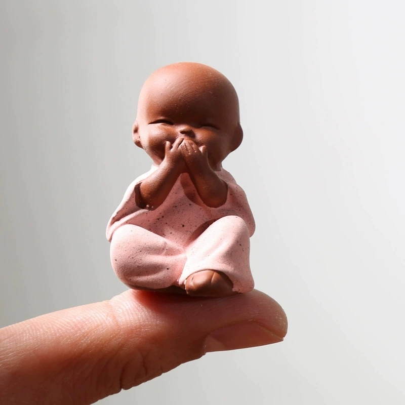 Чайный питомник фиолетовый песок четыре не маленький монах керамический чайный сервиз микро-ландшафтный мини-декоративные поделки оптом