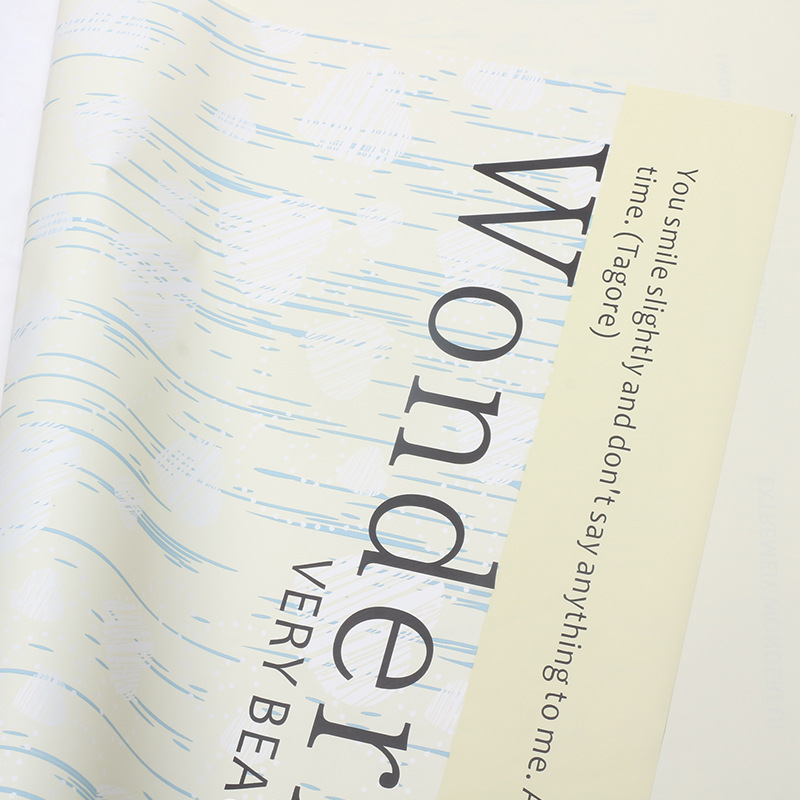 Huaxi en forma de corazón de azúcar comercio exterior transfronterizo papel de embalaje de flores pequeñas flores frescas regalo de papel de ramo de flores florista papel de embalaje de flores