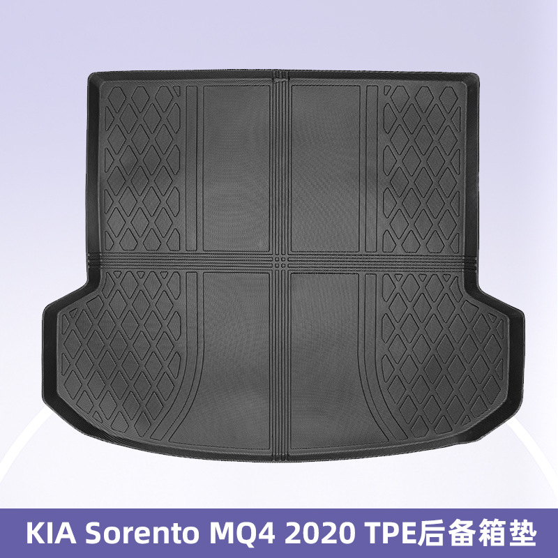 Para el KIA Sorento MQ4 2020 3D para todo el tiempo TPE para los pies Cojín del maletero