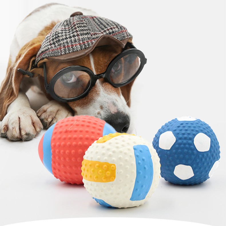 Cross-Border Pet Toys That Can'T Be Chewed, Dog Toys That Can Relieve Boredom, Dog Sound Balls That Have Sounds and Are Bite-Resistant Latex Dog Balls