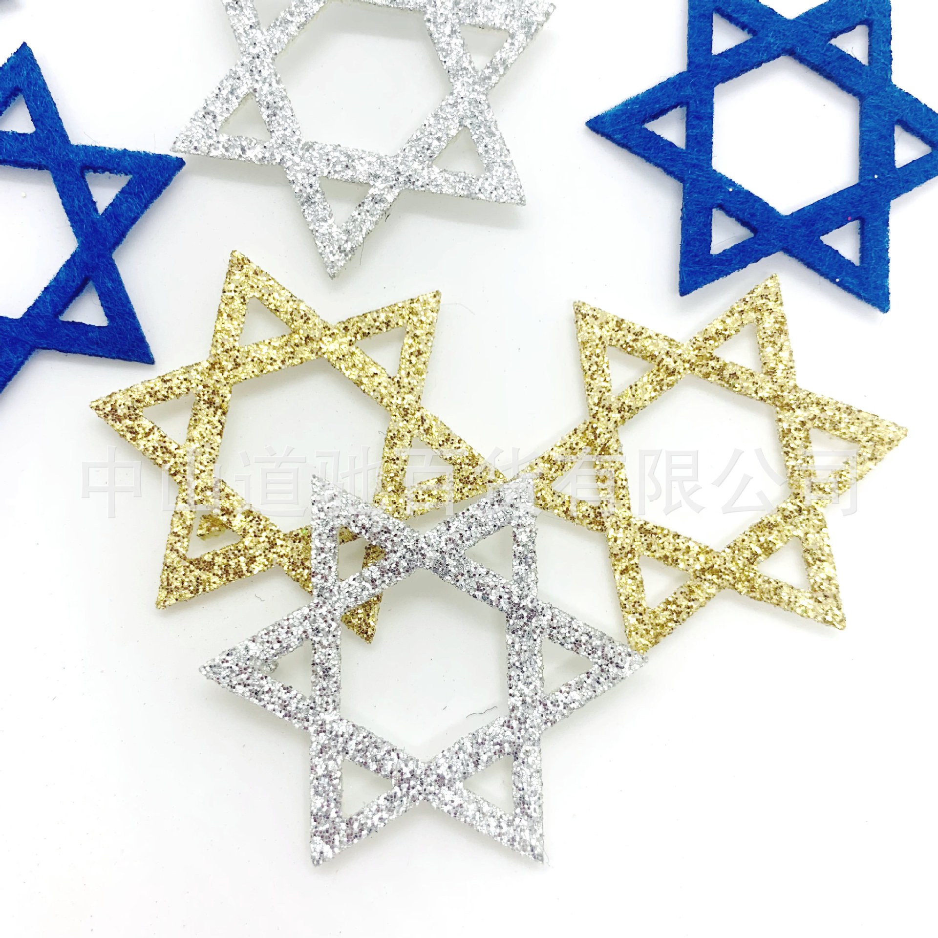 Festival necesidades diarias decoración brillo aspersión Flor de seis puntas estrella candelabro giroscopio Mesa decoración fiesta suministros Confett