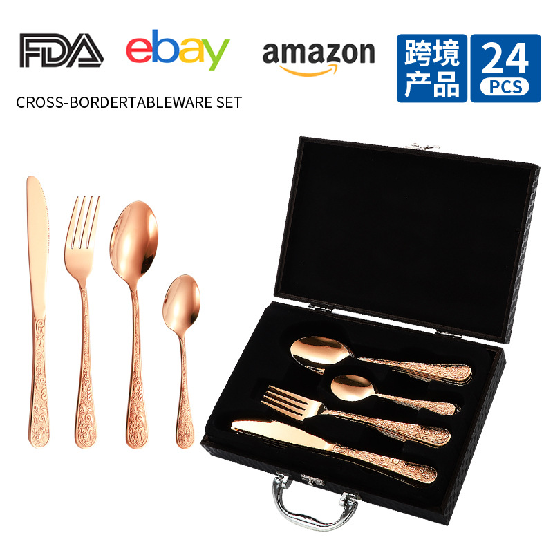 (로즈골드) 1010 피닉스 24PCS + 블랙우드박스