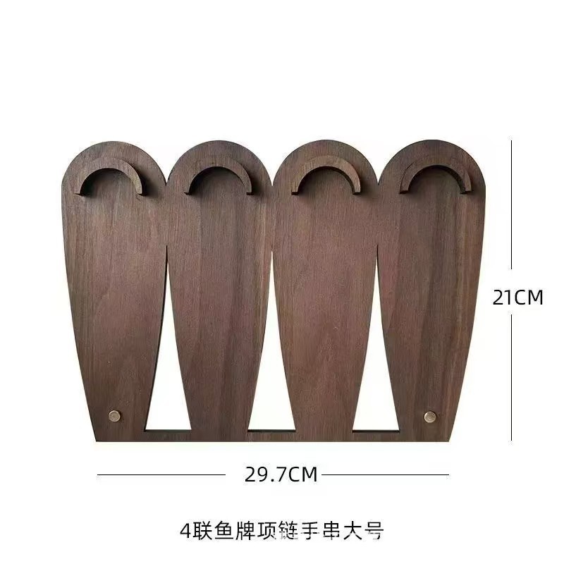 木制手链展示架手串收纳架木质珠宝项链陈列架桌面实木手链架|undefined