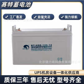 赛特蓄电池12v120ah学校医院UPS电源BT-HSE-120-12应急电源蓄电池