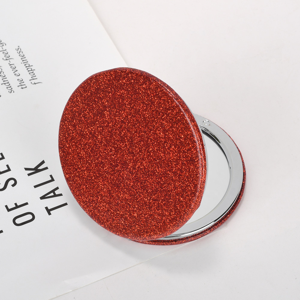 Espejo pequeño de amor de alto valor con mini dormitorio de estudiante espejo plegable de doble cara espejo de maquillaje portátil redondo