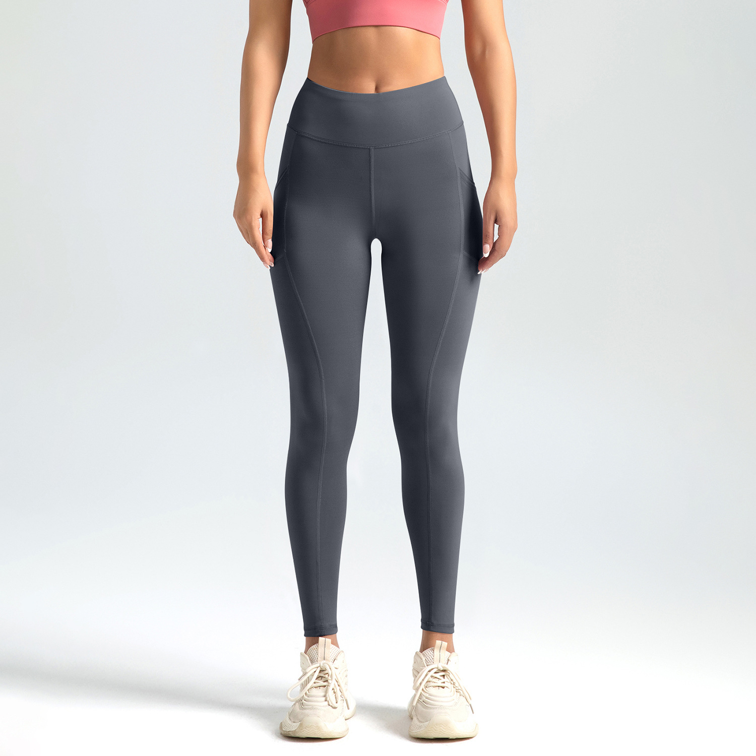 Zona especial transfronteriza deportivo pantalones de fitness pantalones de melocotón correr caderas cintura alta abdominal elástico cuerpo apretado