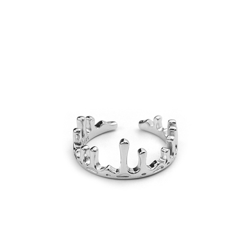 Korean version of the crownshaped opening adjustable irregular finger ringpicture16