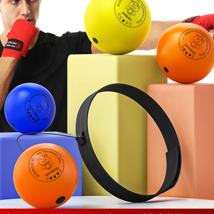 Boxing Ball Head-Mounted Boxing Reaction Ball Children Training Adult Children Headband Elastic Ball Sandbag Trainer
