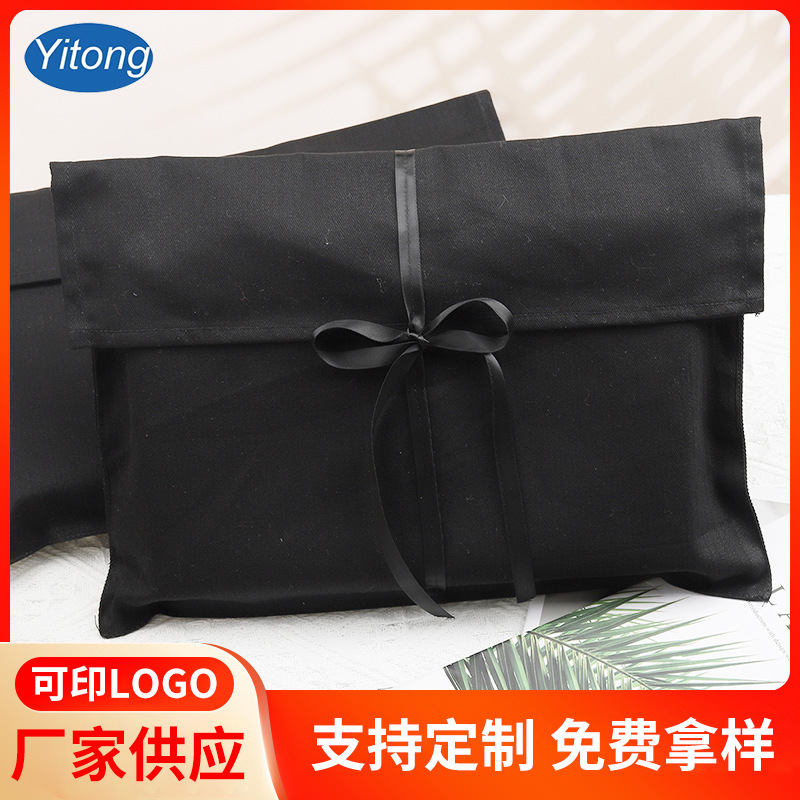 棉布信封袋 2025新款服装包装袋欧根纱信封袋丝巾收纳袋现货批发