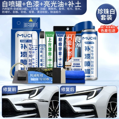 White Black Silver Car Universal: Avtomobil boya qələmləri - pearl-white-self-spray-repair-10-piece-set-large-capacity-suitable-for-novices-4s-exclusive-original-paint