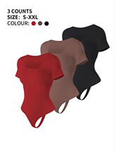 N 56904 Ribbed Square Neck Sleeves Bodysuit �ӗl�B�w��
