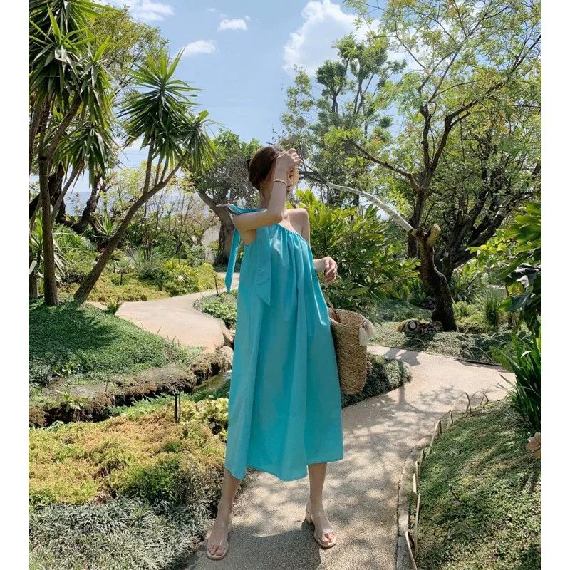 Трансграничный новый тур носить фото пляжная юбка женская весна лето пляжный отдых супер сказочные плечевые платья