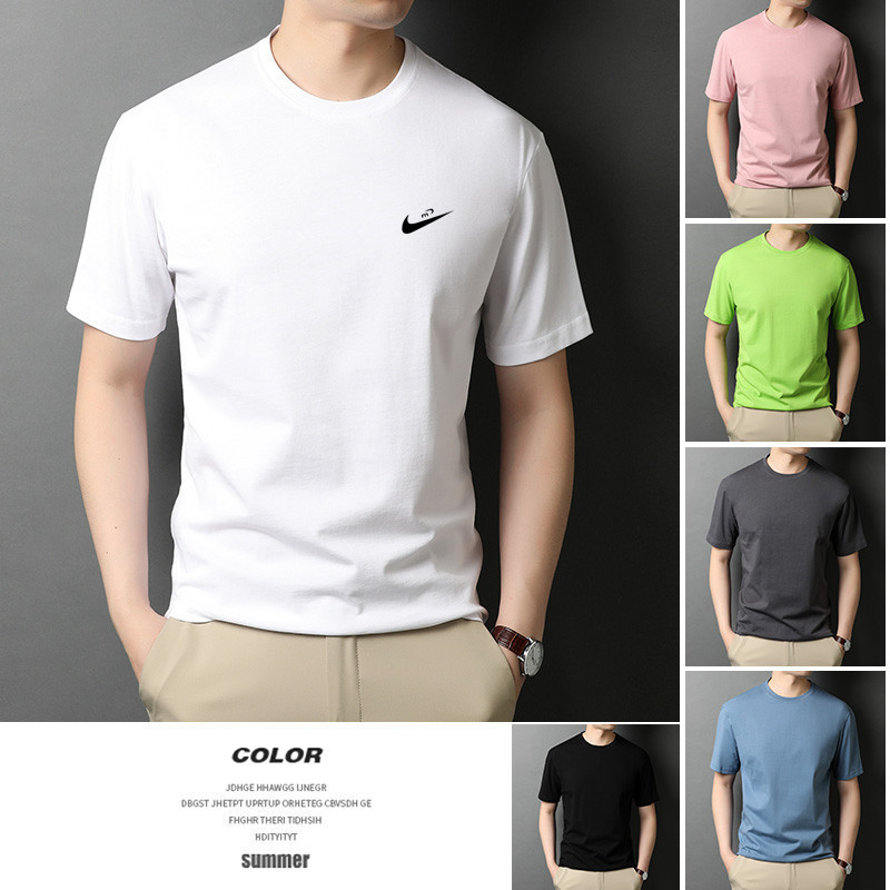 Men's 2025 Summer Short Sleeve Couple T-Shirt Men's and Women's Fashion Casual Round Neck T-Shirt Tops Wholesale