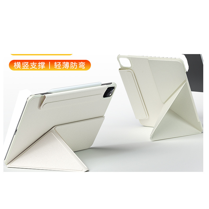 新型 ipad 薄型軽量タブレット pro 11inch A16 一体型保護ケース Air13 磁気両面クリップレザーケース 第 10 世代|undefined