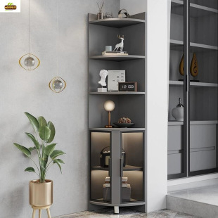 Modern Simple Storage Corner Cabinet Triangular Storage Rack Corner Cabinet New Bedroom Restaurant Minimalist Storage Cabinet