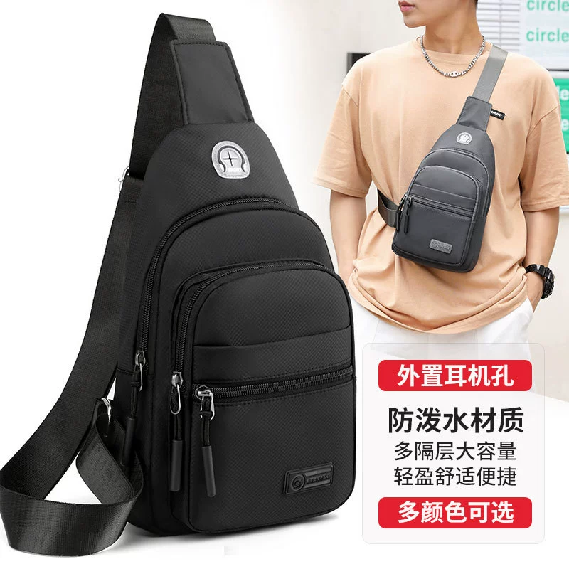 Men's chest bag, trend sports bag, one-shoulder bag, for import, high-quality style