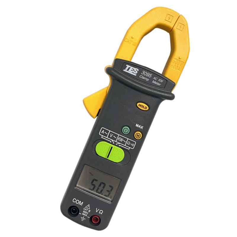 泰仕TES-3095高精度钳型表钳流表功率钳表数字钳形交直流进口