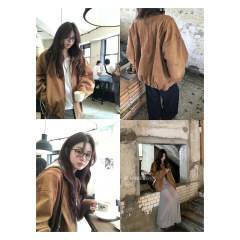 3654#1只衮1Z1ZGUN like Jennie 经典复古好版型花苞廓型夹克皮衣